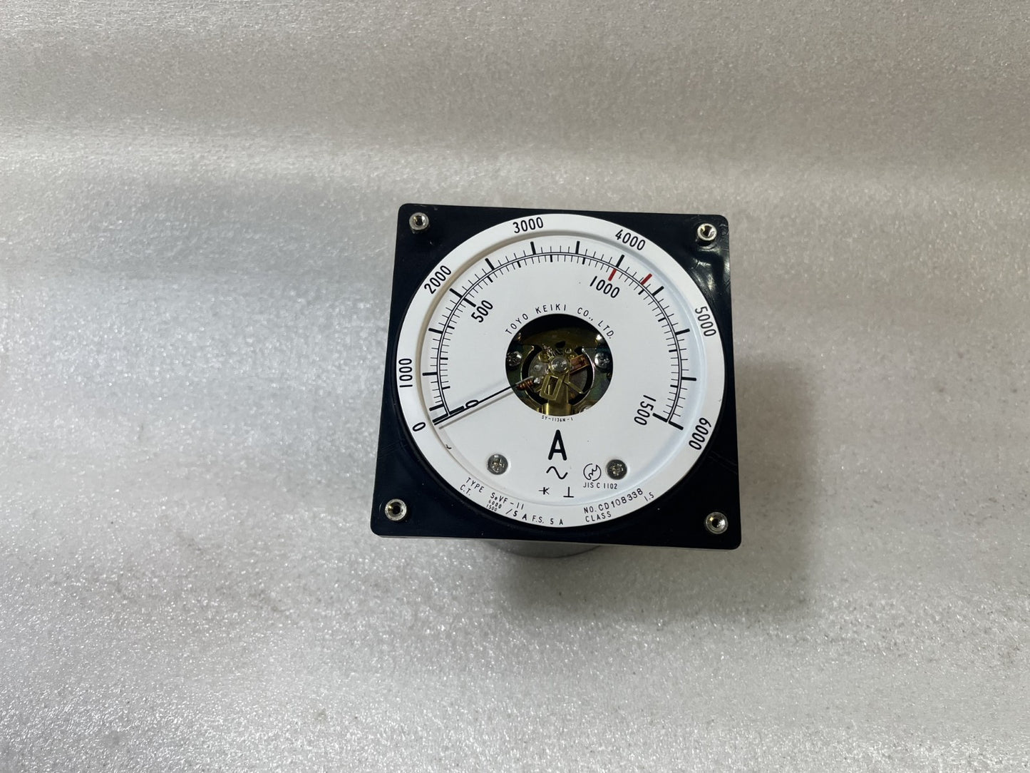 TOYO KEIKI SEVF-11 AC AMMETER PANEL METER DUAL CT 6000 - 1500/5A