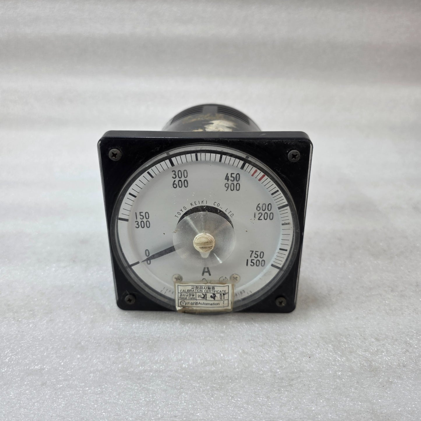 TOYO KEIKI AVF-11 AC AMMETER PANEL METER (0–1500 A, CT 750/1500/5A, DUAL SCALE)