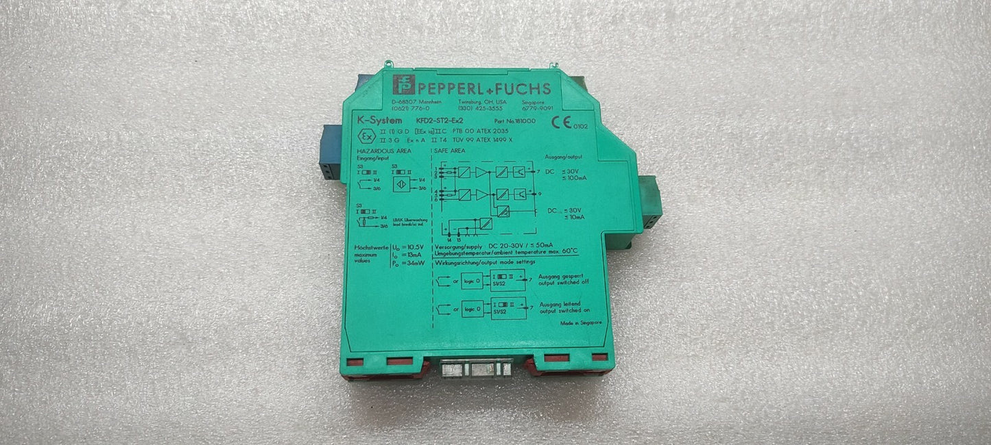 PEPPERL + FUCHS KFD2-ST2-EX2 SWITCH AMPLIFIER 181000