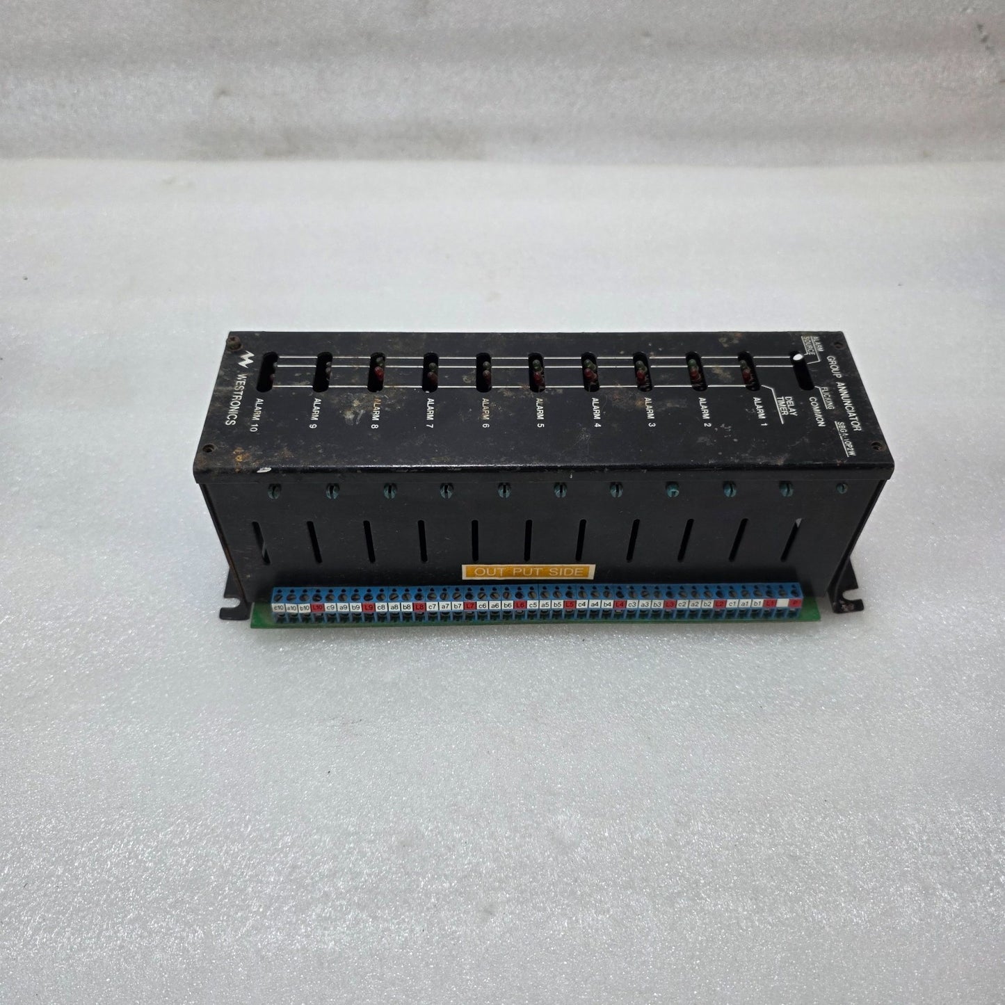 WESTRONICS SBGA-10P2W GROUP ANNUNCIATOR PANEL | INDUSTRIAL ALARM SOURCE MONITOR