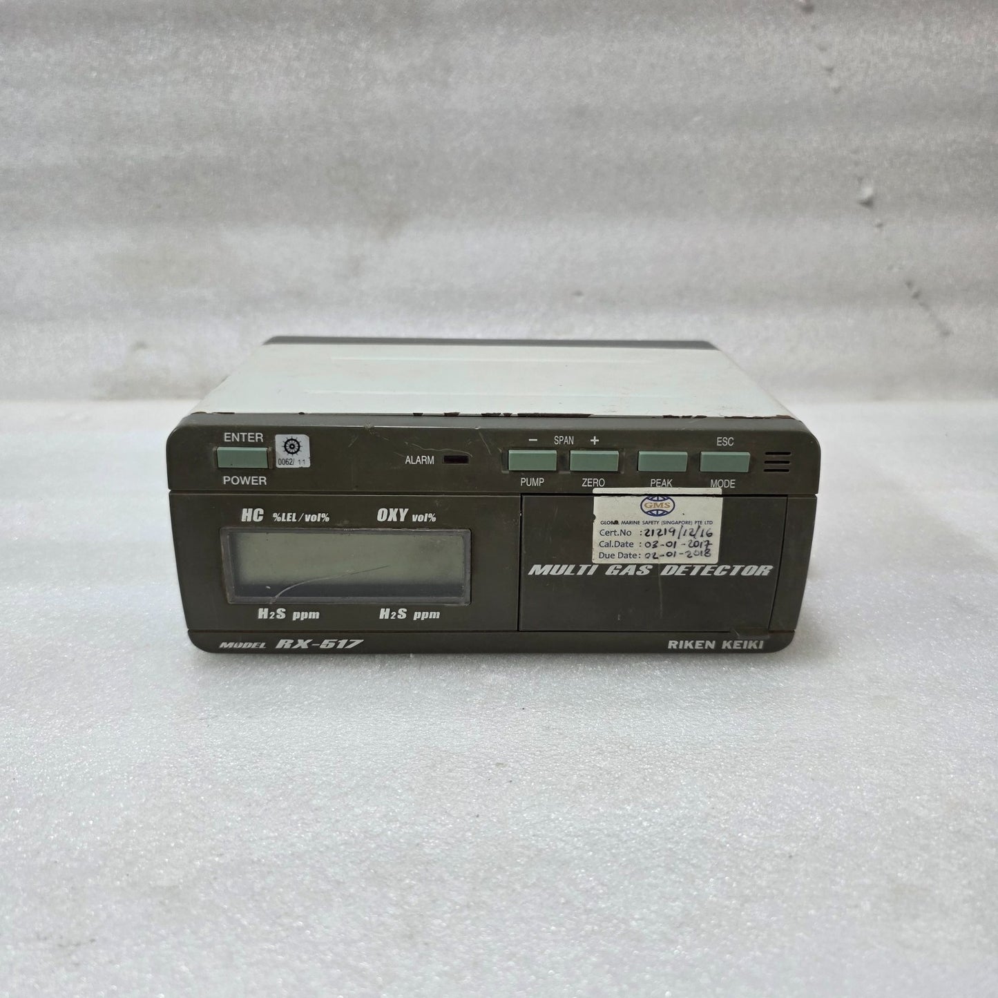 RIKEN KEIKI RX-517 MULTI GAS DETECTOR CONTROLLER | HC, O₂, H₂S MONITORING PANEL