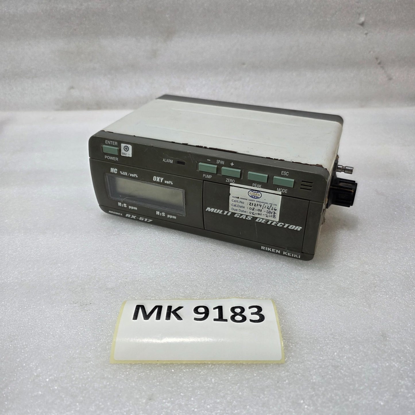 RIKEN KEIKI RX-517 MULTI GAS DETECTOR CONTROLLER | HC, O₂, H₂S MONITORING PANEL