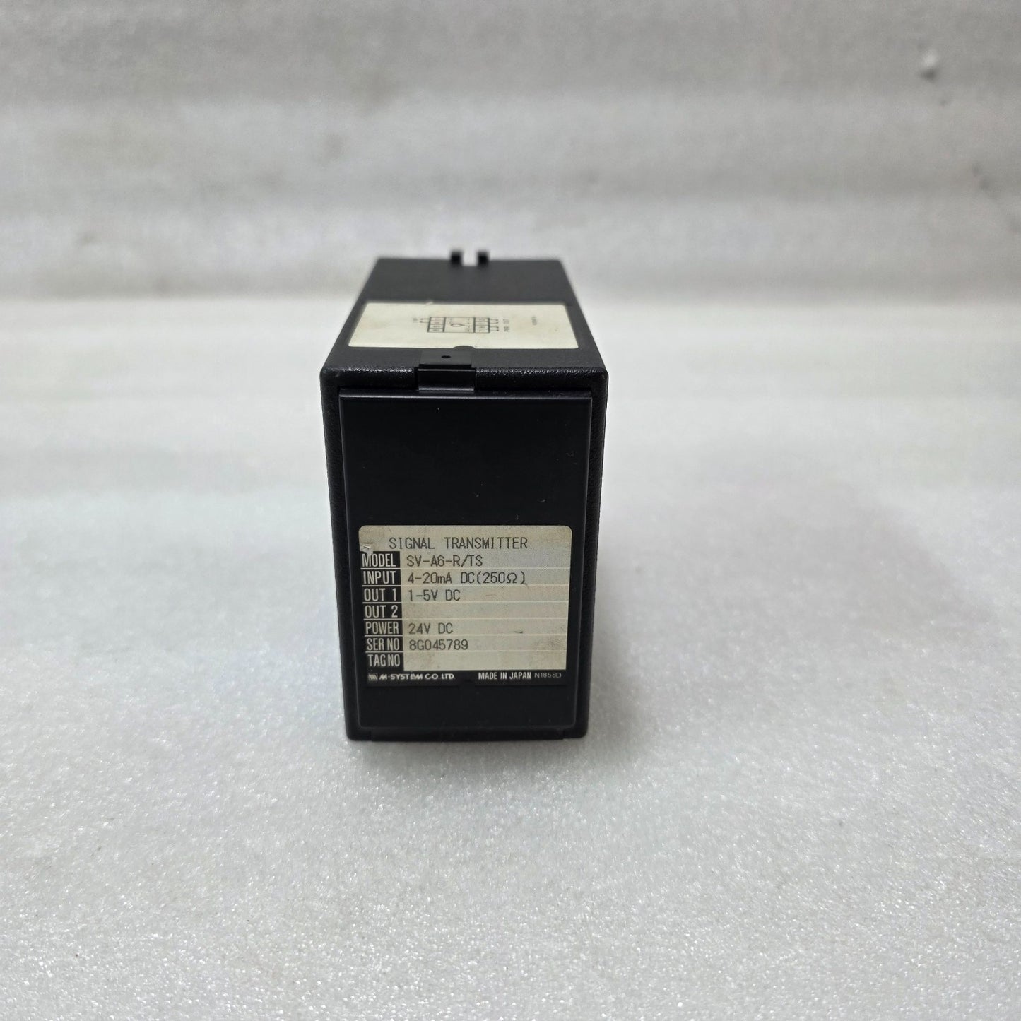 M-SYSTEM SV-A6-R/TS SIGNAL TRANSMITTER 4–20MA TO 1–5V CONVERTER 24V DC ISOLATED