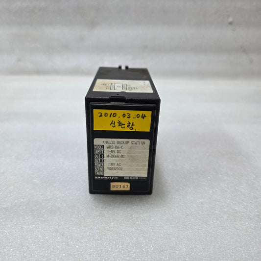 M-SYSTEM AB2-6A-C ANALOG BACKUP STATION SIGNAL CONVERTER 1–5V TO 4–20MA 110V AC