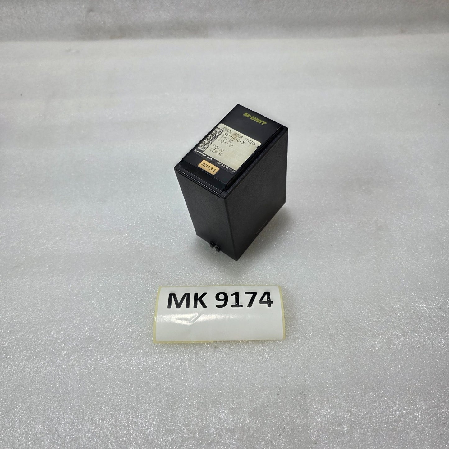 M-SYSTEM AB-6A-C-X ANALOG BACKUP STATION SIGNAL CONVERTER 1–5V TO 4–20MA 110V AC