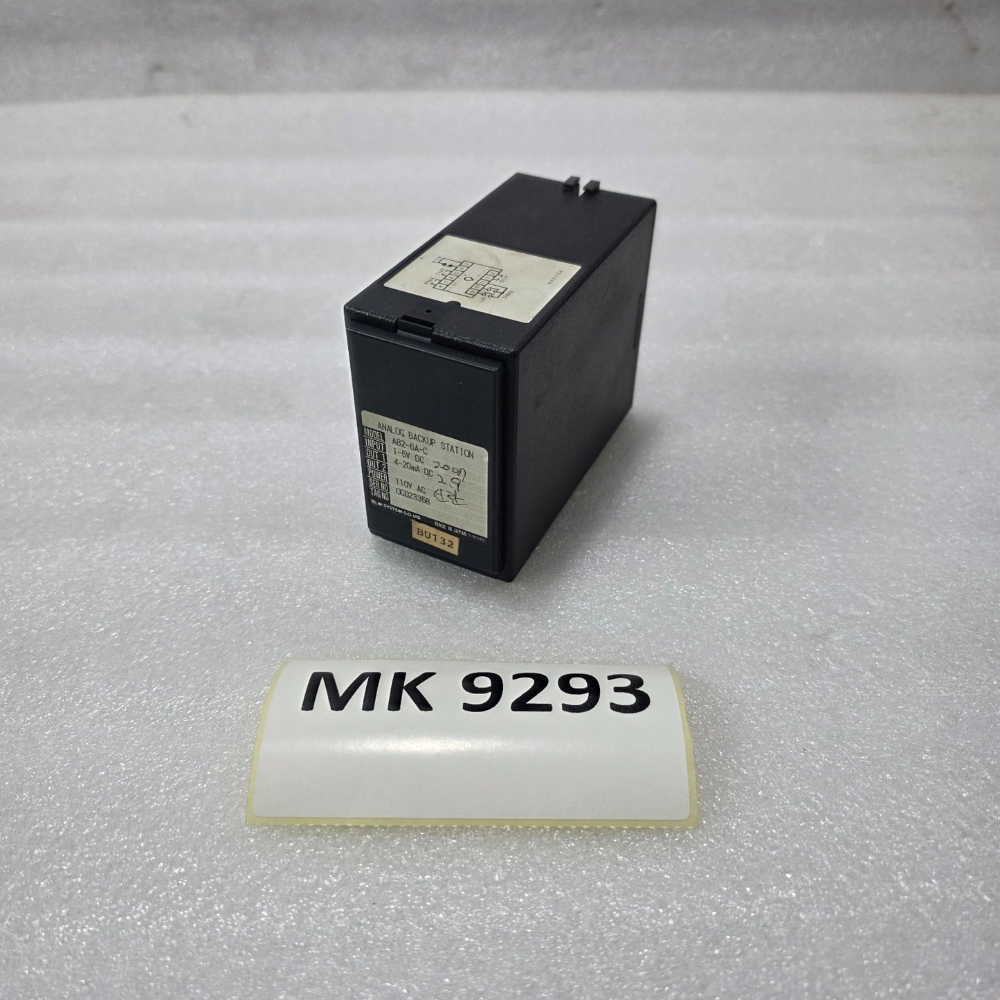 M-SYSTEM AB2-6A-C ANALOG BACKUP STATION SIGNAL CONVERTER 1–5V TO 4–20MA 110V AC