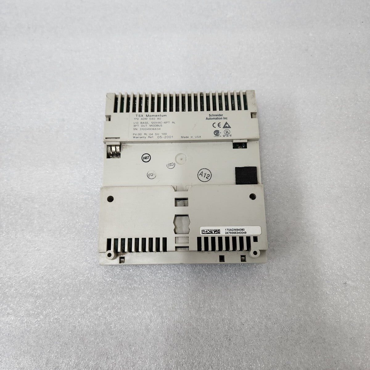 SCHNEIDER AUTOMATION 170 ADM 540 80 I/O BASE MODULE