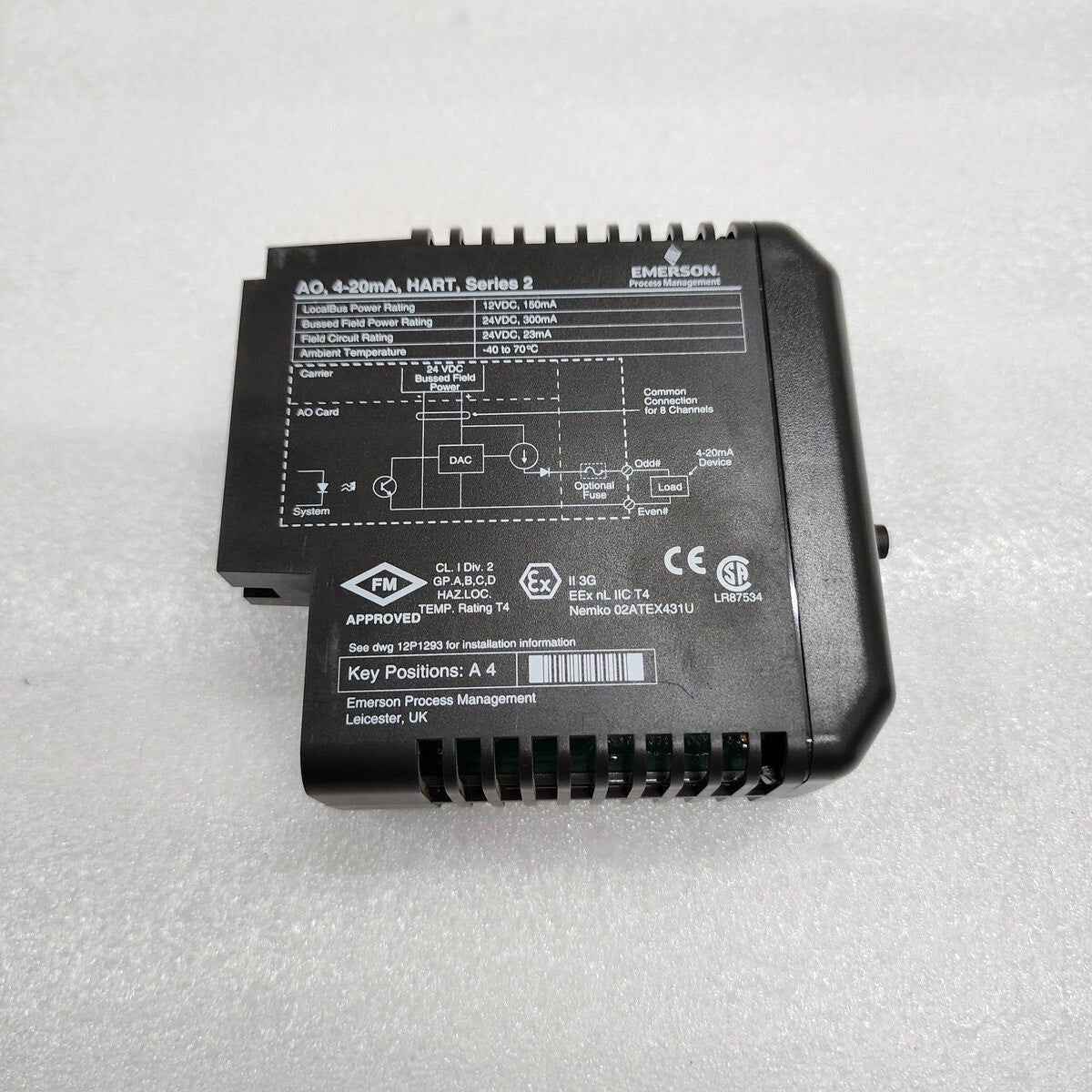 EMERSON KJ3221X1-BA1 SERIE 2 AO HART 4-20mA 12P2531X122