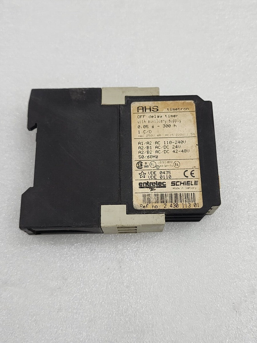 SCHIELE ENTRELEC 2.430.113.01 AHS TIMETRON OFF DELAY TIMER
