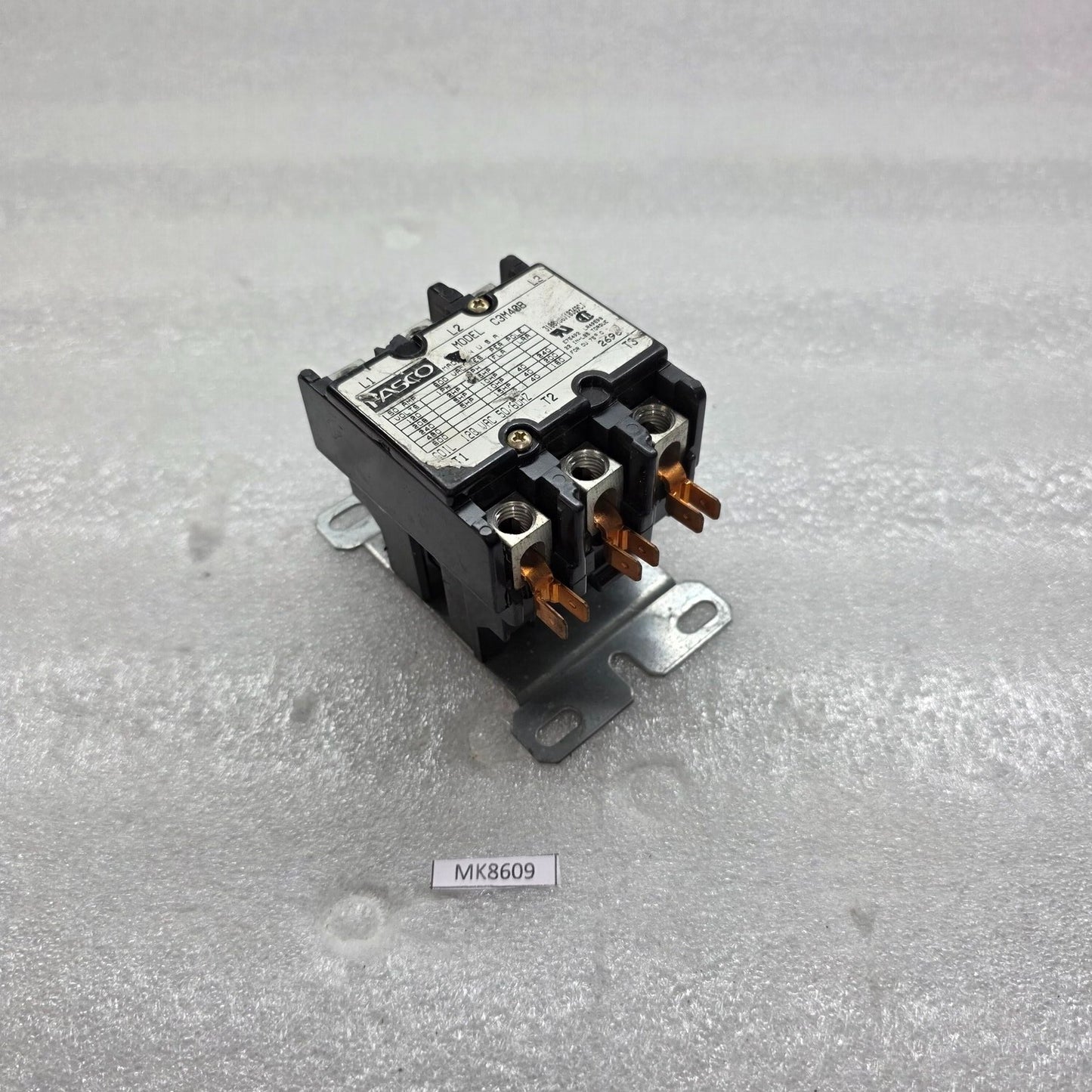 FASCO C3M40B 3-POLE MAGNETIC CONTACTOR 120V