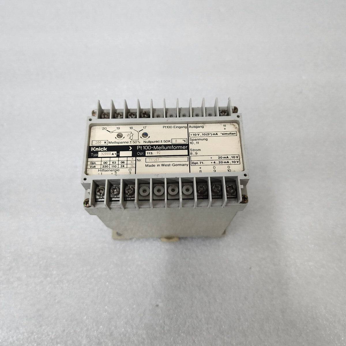 KNICK 32000 A1 Pt100-Meßumformer