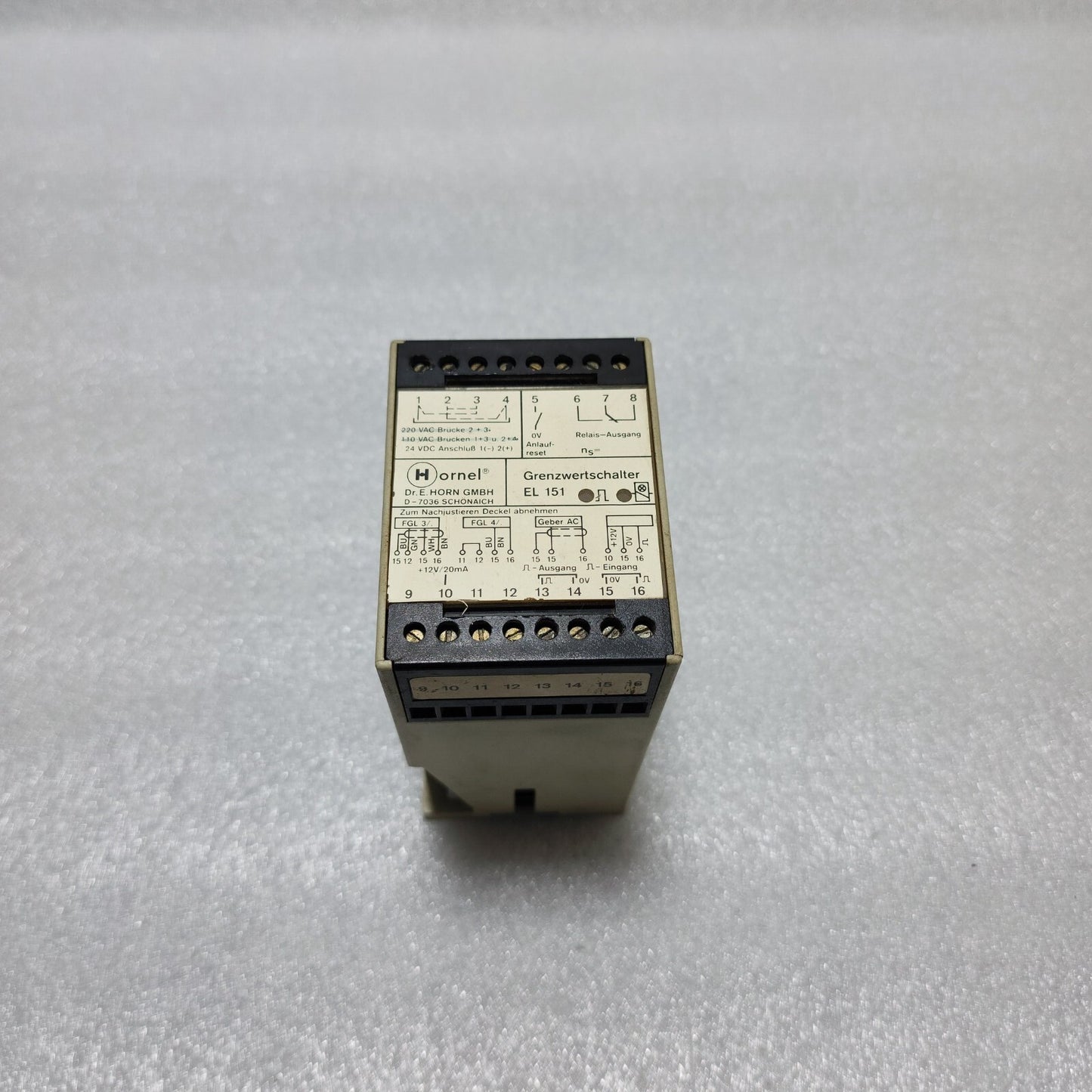 HORNEL EL151023/47 EL151 GRENZWERTSCHALTER LIMIT SWITCH MODULE | 101955