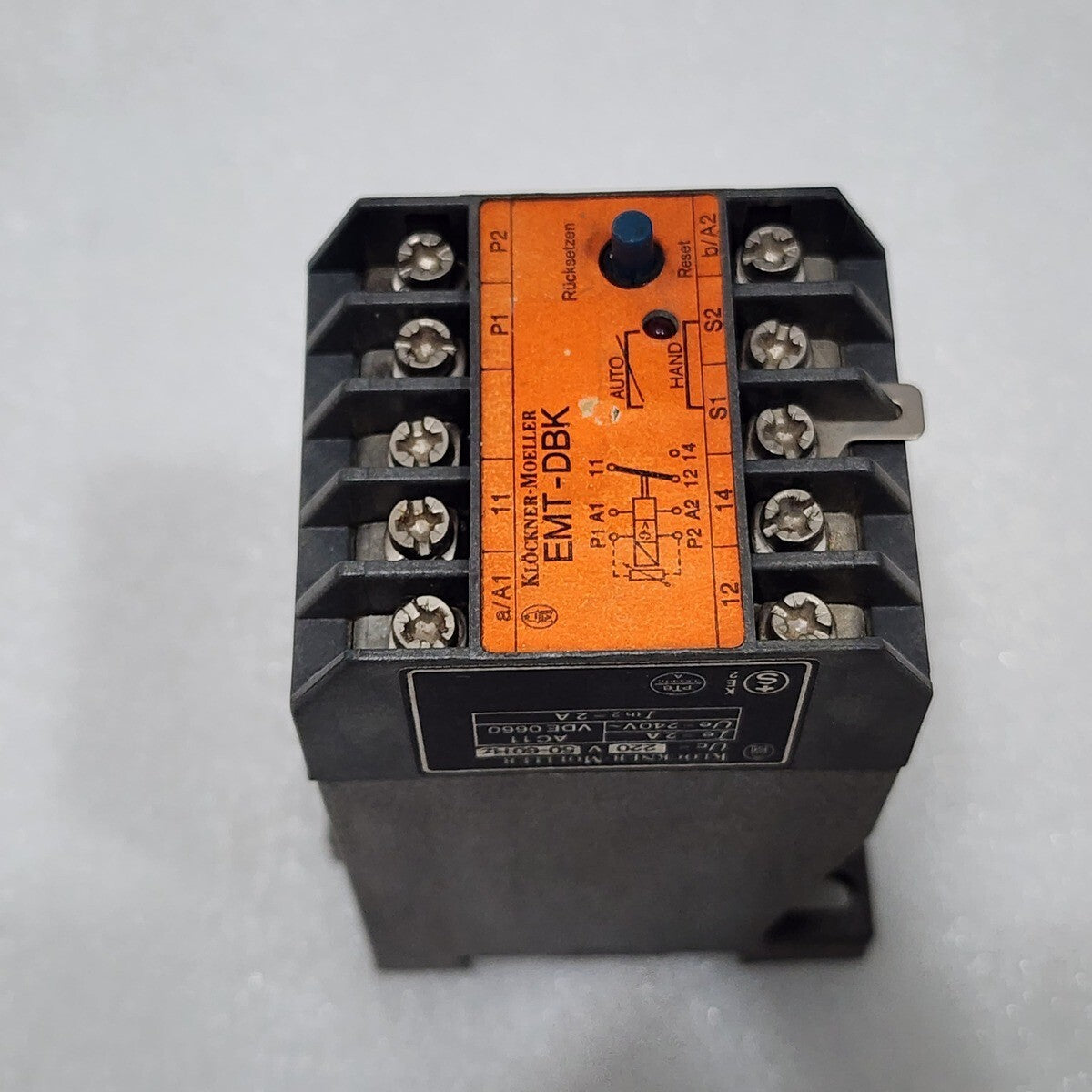 MOELLER EMT-DBK OVERLOAD RELAY 220V