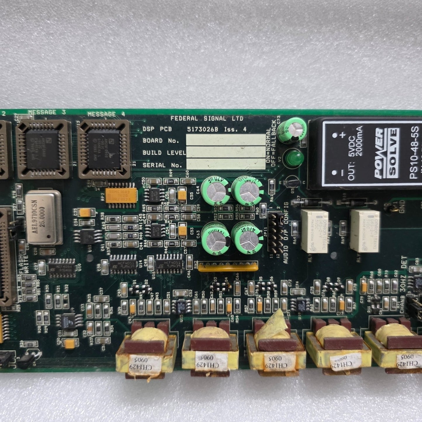 FEDERAL SIGNAL 513026B ISS 4 DSP CARD AK06PA01 5.03