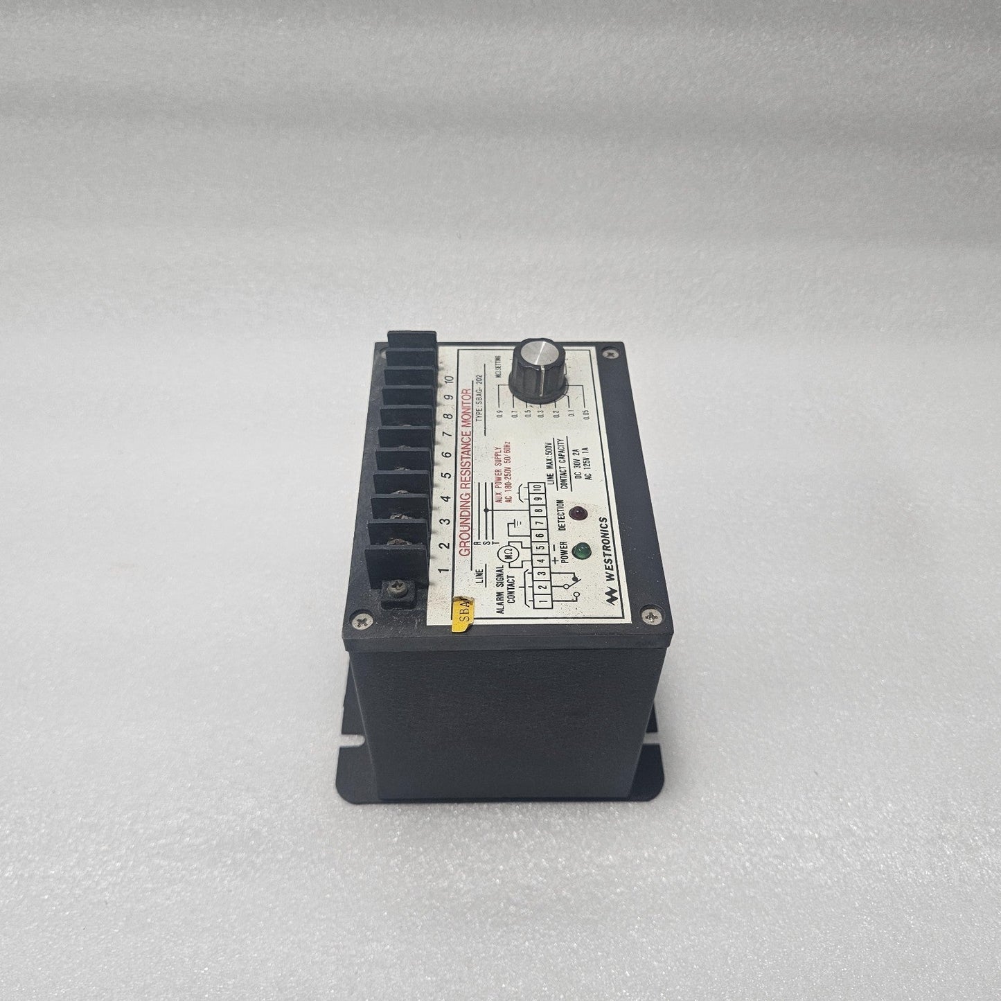 WESTRONICS SBAG-202 GROUNDING RESISTANCE MONITOR AC 180–250V 500V LINE