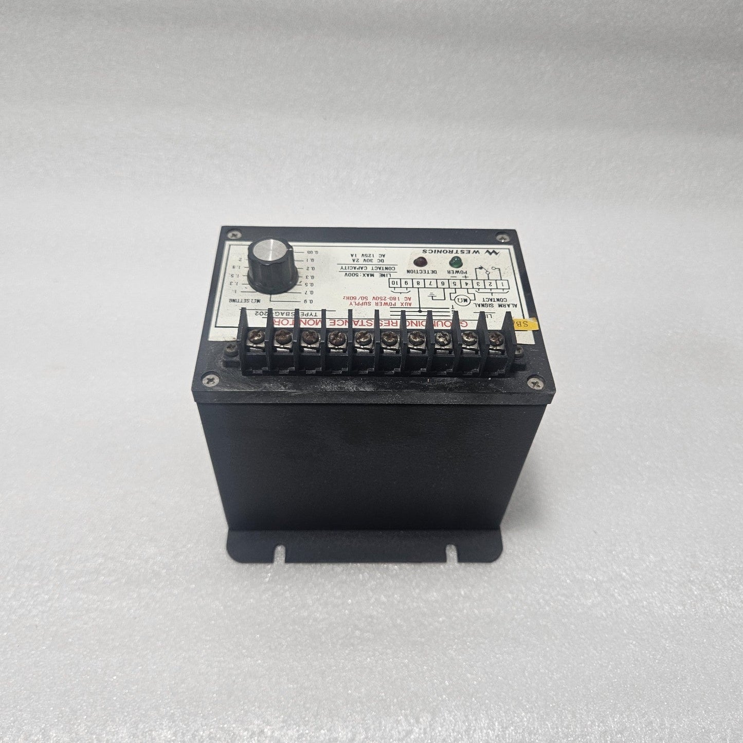 WESTRONICS SBAG-202 GROUNDING RESISTANCE MONITOR AC 180–250V 500V LINE