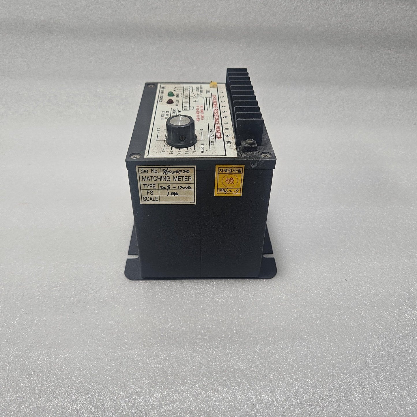 WESTRONICS SBAG-202 GROUNDING RESISTANCE MONITOR AC 180–250V 500V LINE