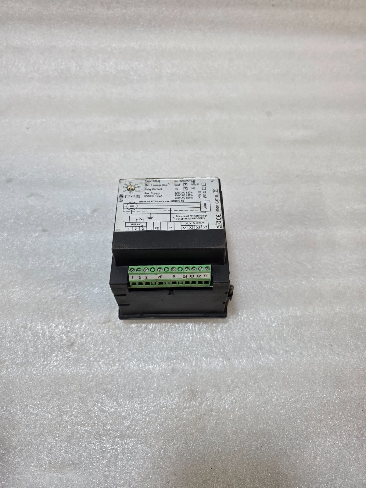 DEIF SIM-Q AC NETWORK INSULATION MONITOR 100051147.20 220-240V