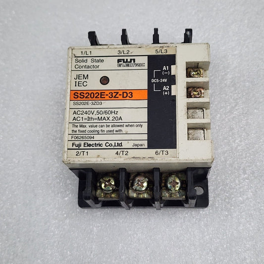 FUJI ELECTRIC SS202E-3Z-D3 SOLID STATE CONTACTORS 20A 240V