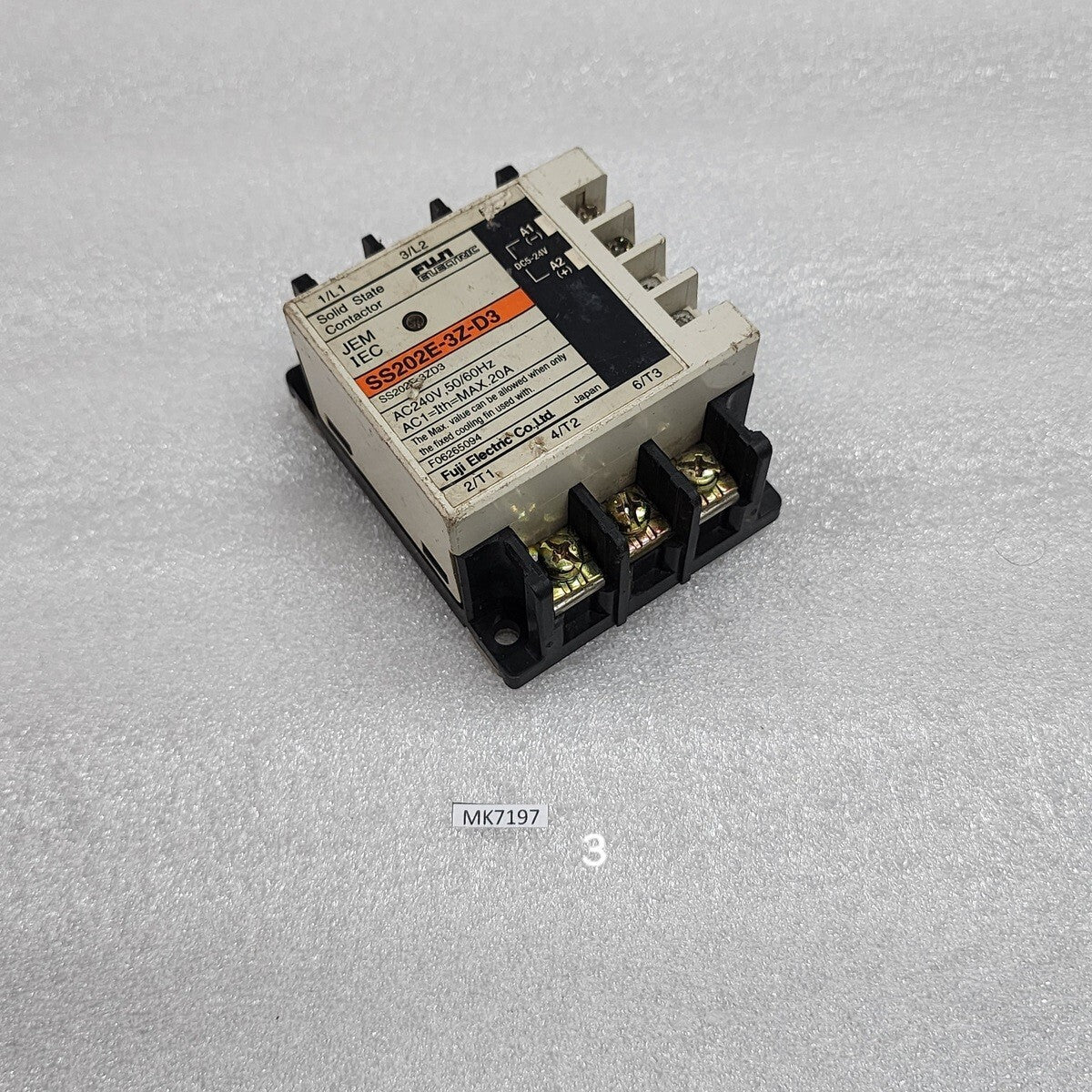 FUJI ELECTRIC SS202E-3Z-D3 SOLID STATE CONTACTORS 20A 240V