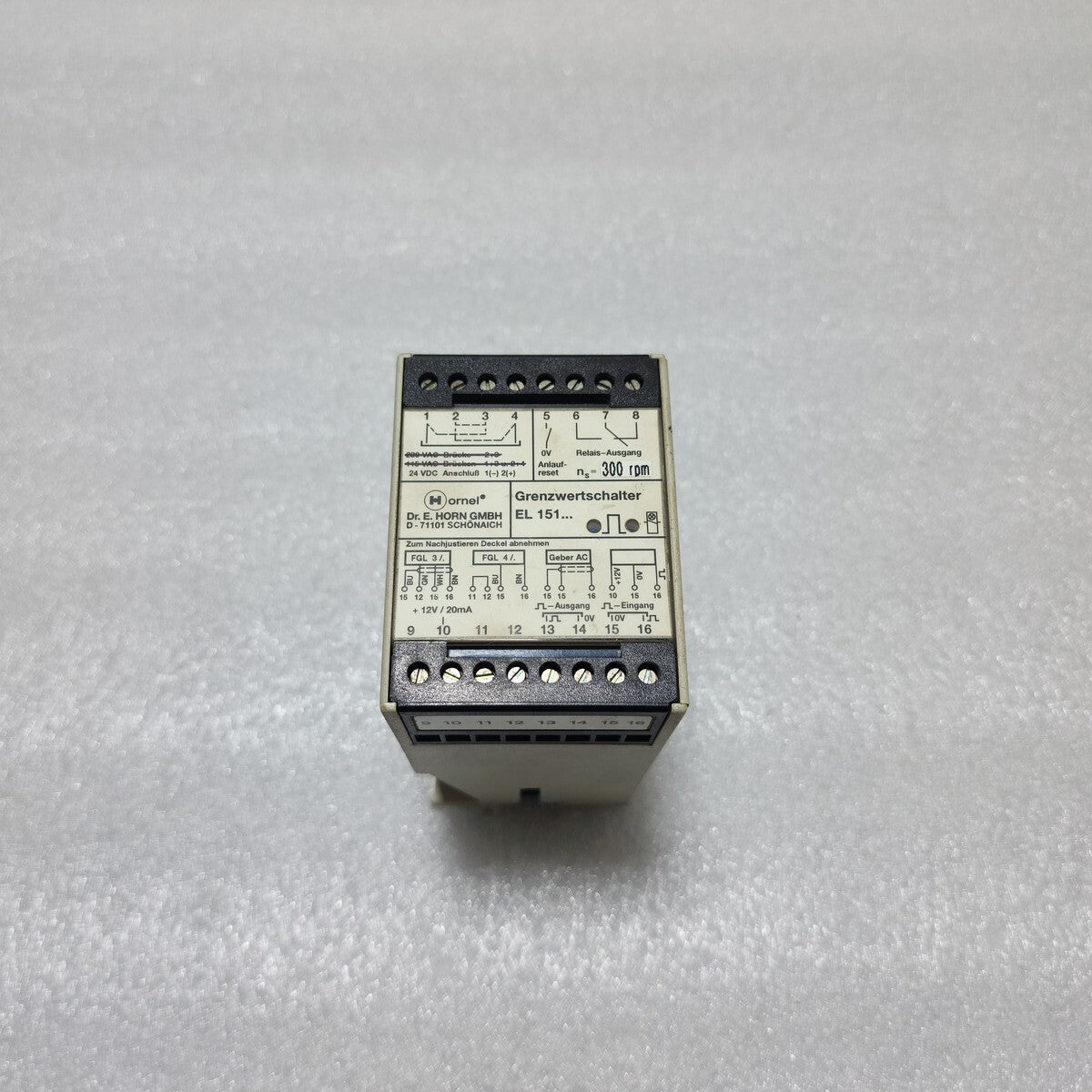 HORNEL EL 151023/47 LIMIT SWITCH GRENZWERTSCHALTER 101955 24VDC HORN