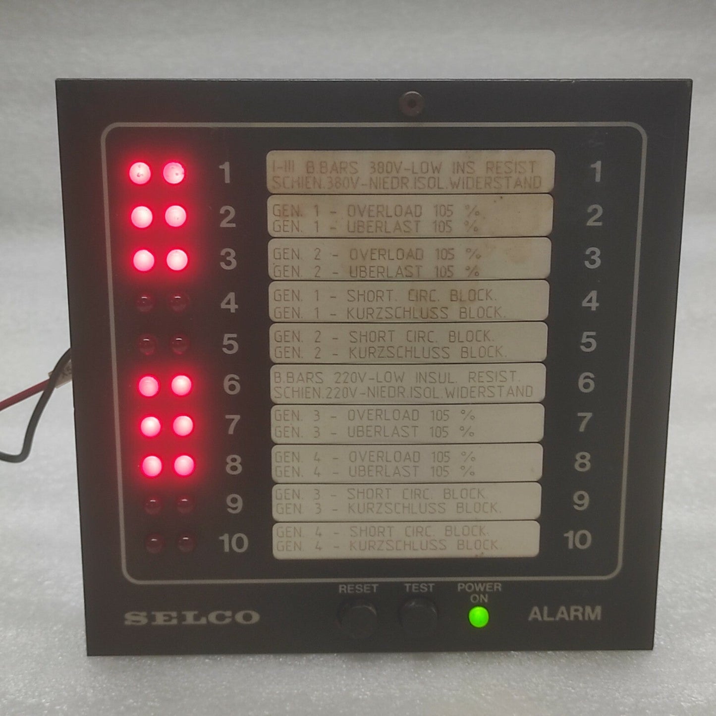 Selco M1000-24-00B Alarm Annunciator 24V DC M10002400B