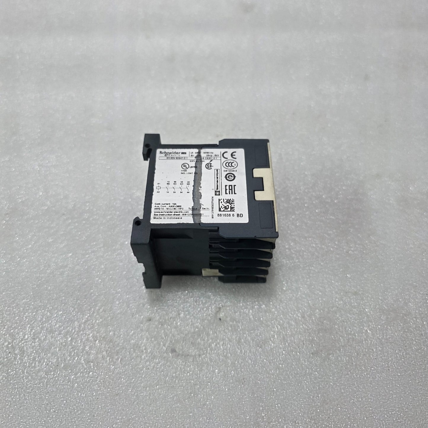 S ELECTRIC CA3KN40BD AUXILIARY CONTROL RELAY CONTACTOR 24V DC 4NO