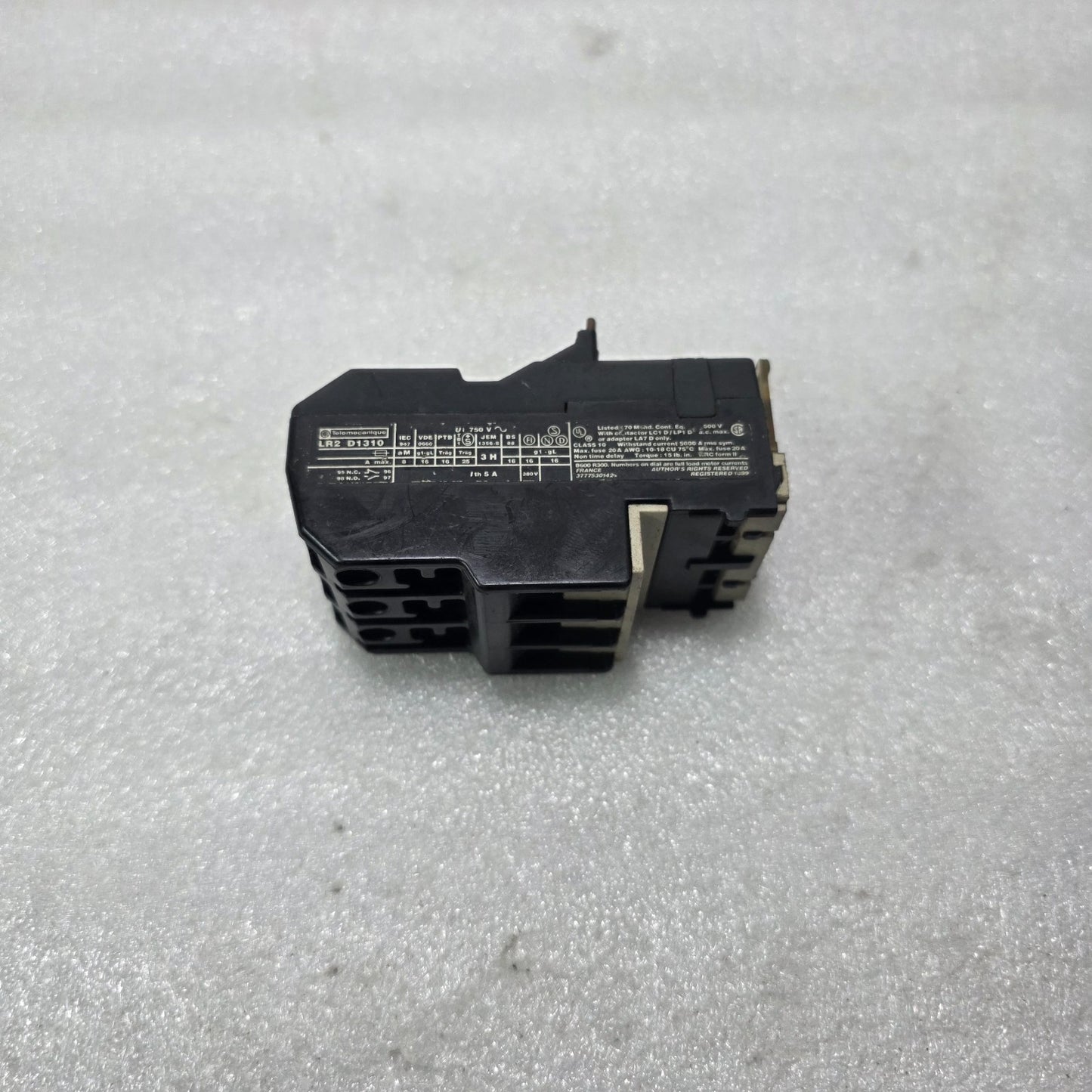 TELEMECANIQUE LR2 D1310 THERMAL OVERLOAD RELAY 4–6A MOTOR PROTECTION RELAY