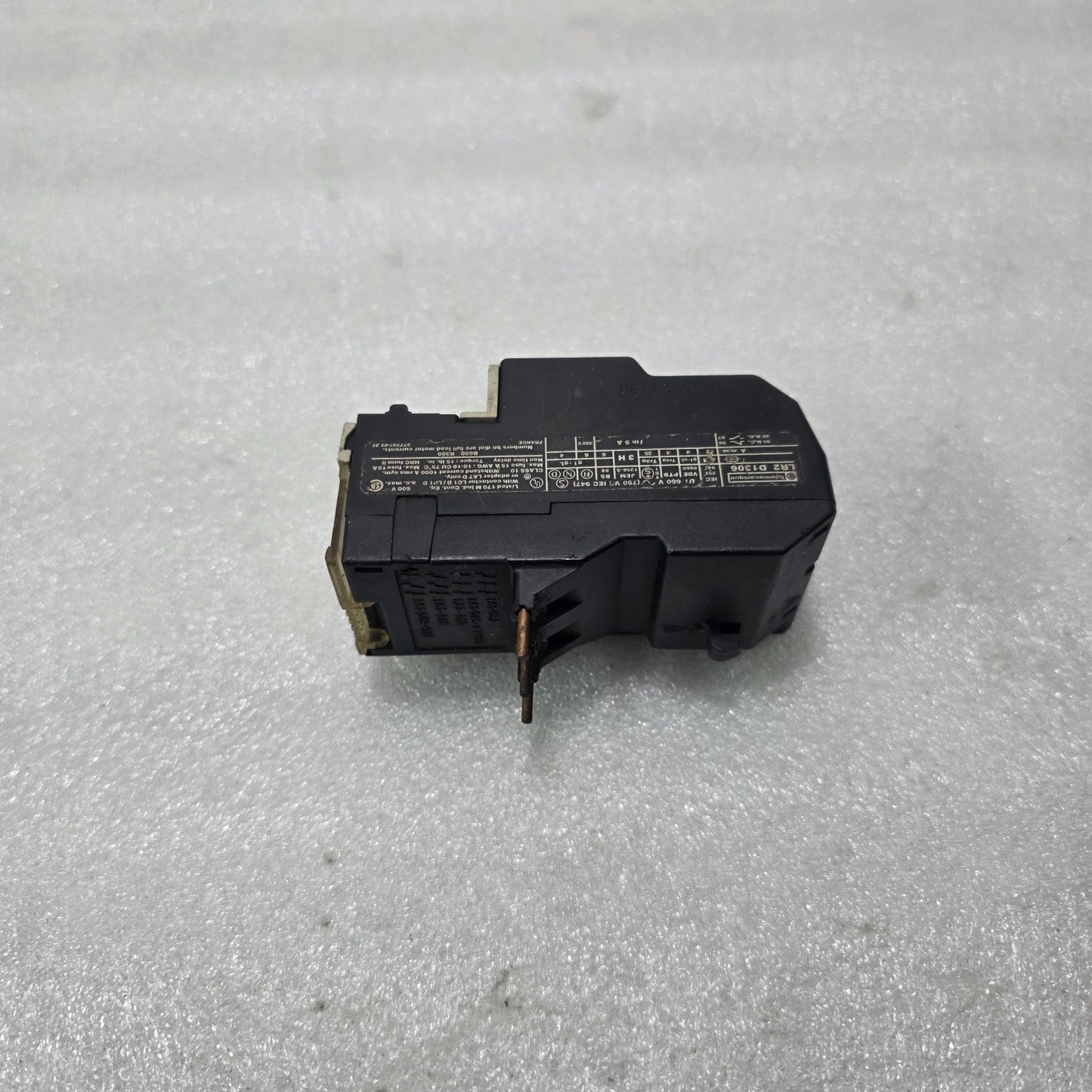 TELEMECANIQUE LR2D1306 THERMAL OVERLOAD RELAY TeSys D 1-1.6A CLASS 10