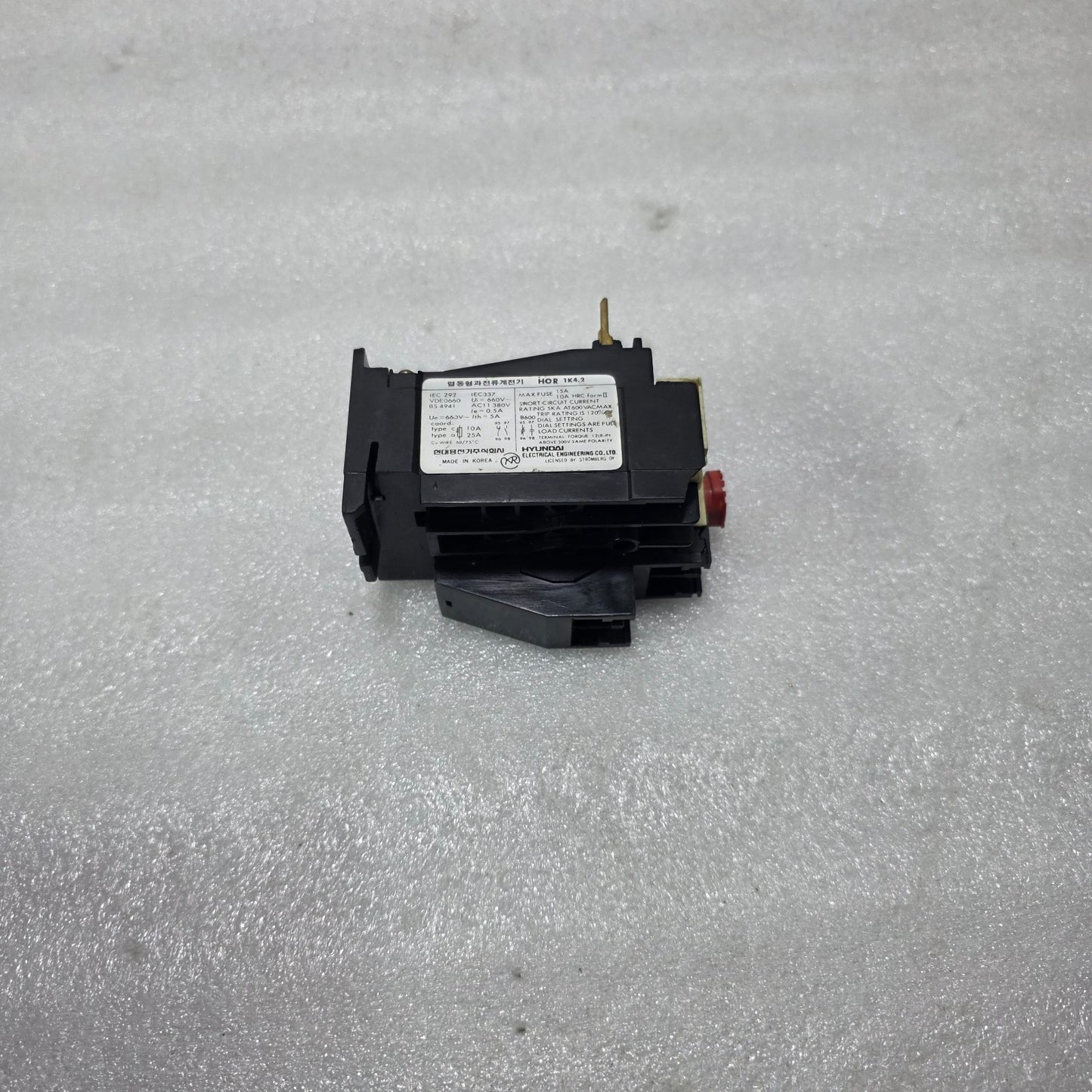 HYUNDAI HOR 1K 4.2 / HOR 1K4.2 THERMAL OVERLOAD RELAY 2.8A – 4.2A 1NO+1NC Up to