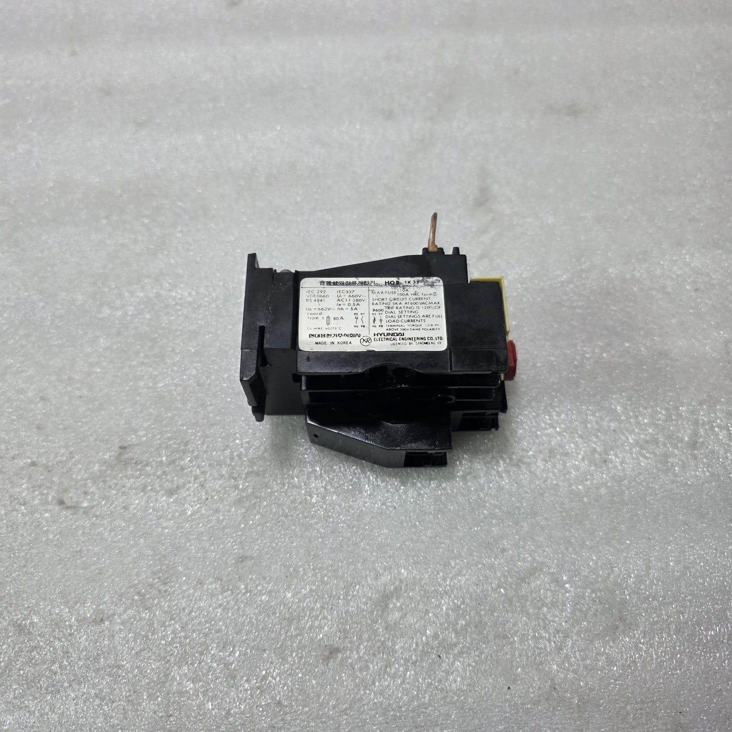 HYUNDAI HOR 1K 32 / HOR 1K32 THERMAL OVERLOAD RELAY 24A – 32A 1NO+1NC Up to 660V