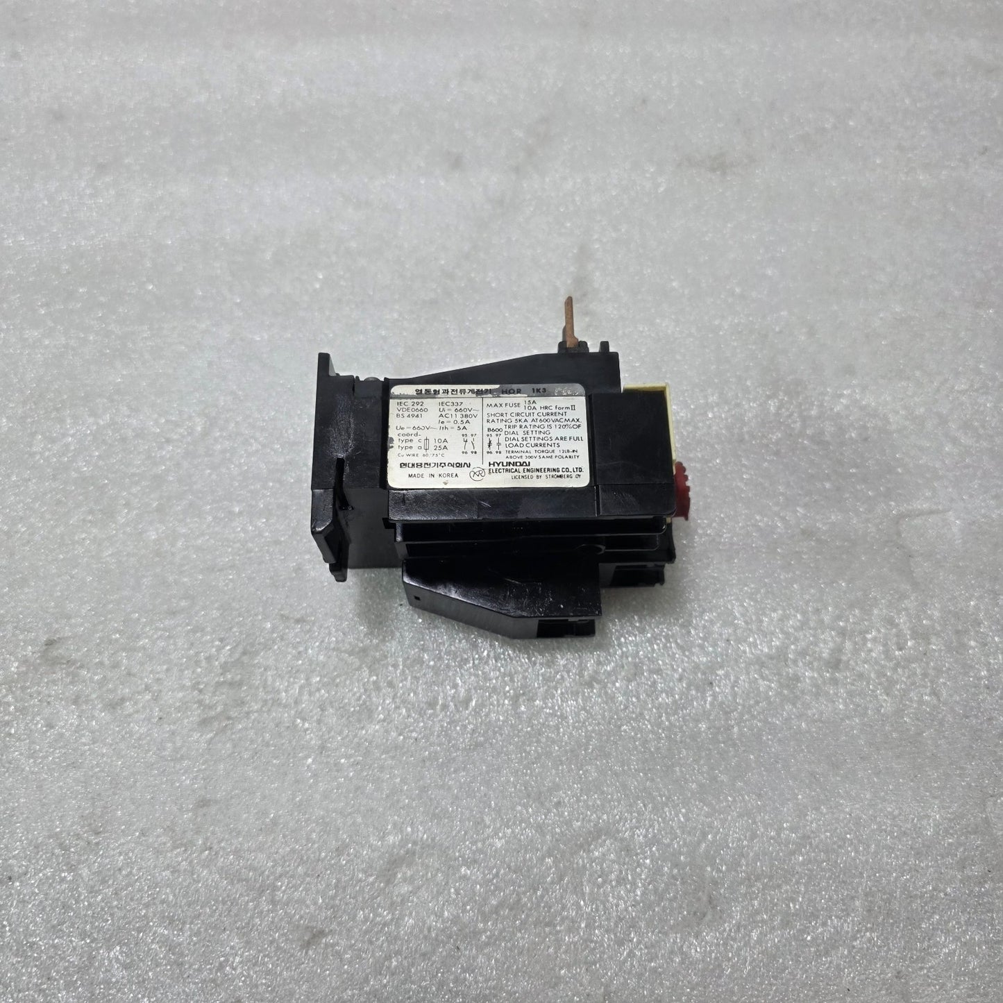 HYUNDAI HOR 1K 3 / HOR 1K3 THERMAL OVERLOAD RELAY 0.5A – 3A 1NO+1NC Up