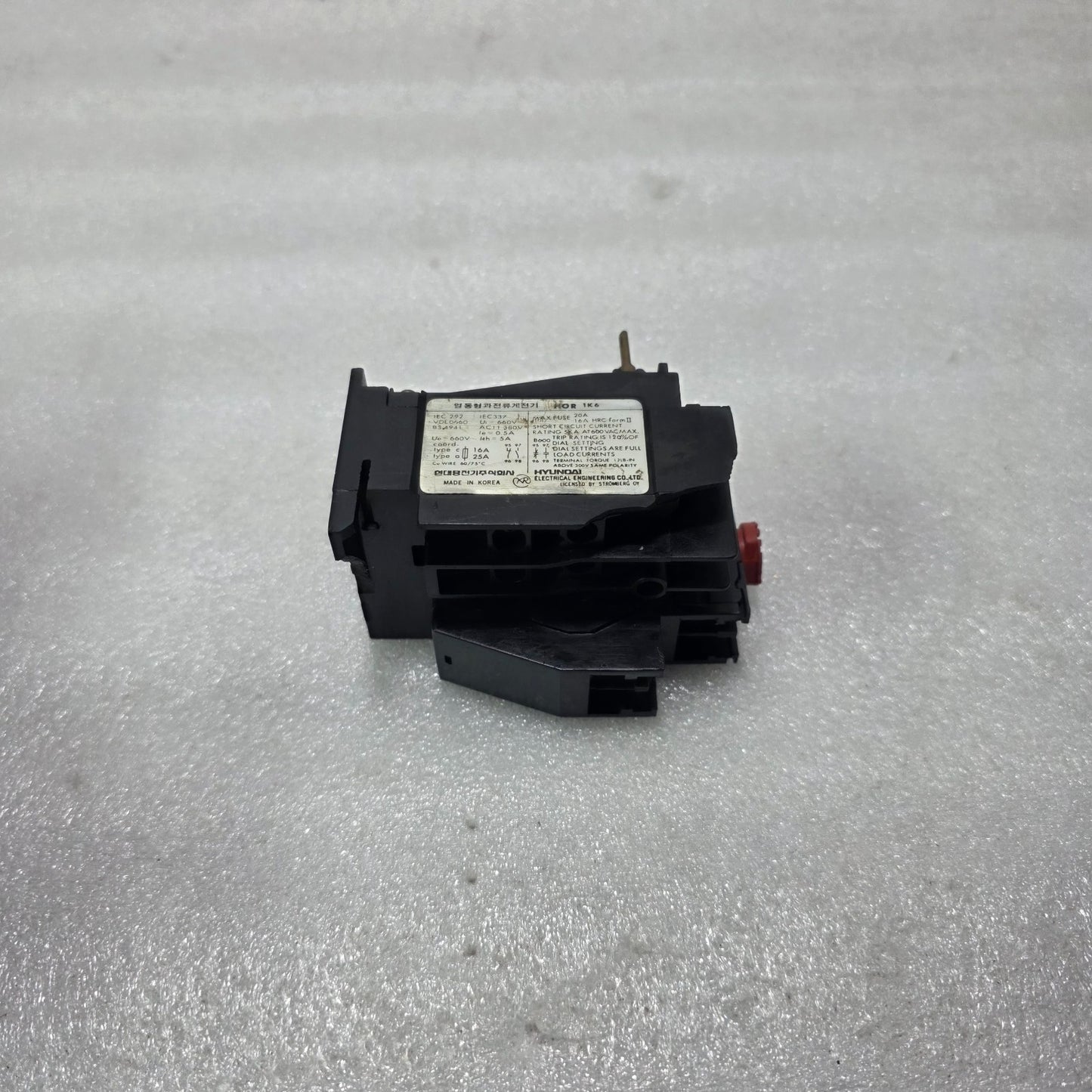 HYUNDAI HOR 1K 6 / HOR 1K6 THERMAL OVERLOAD RELAY 4A – 6A 1NO+1NC Up to 660V AC