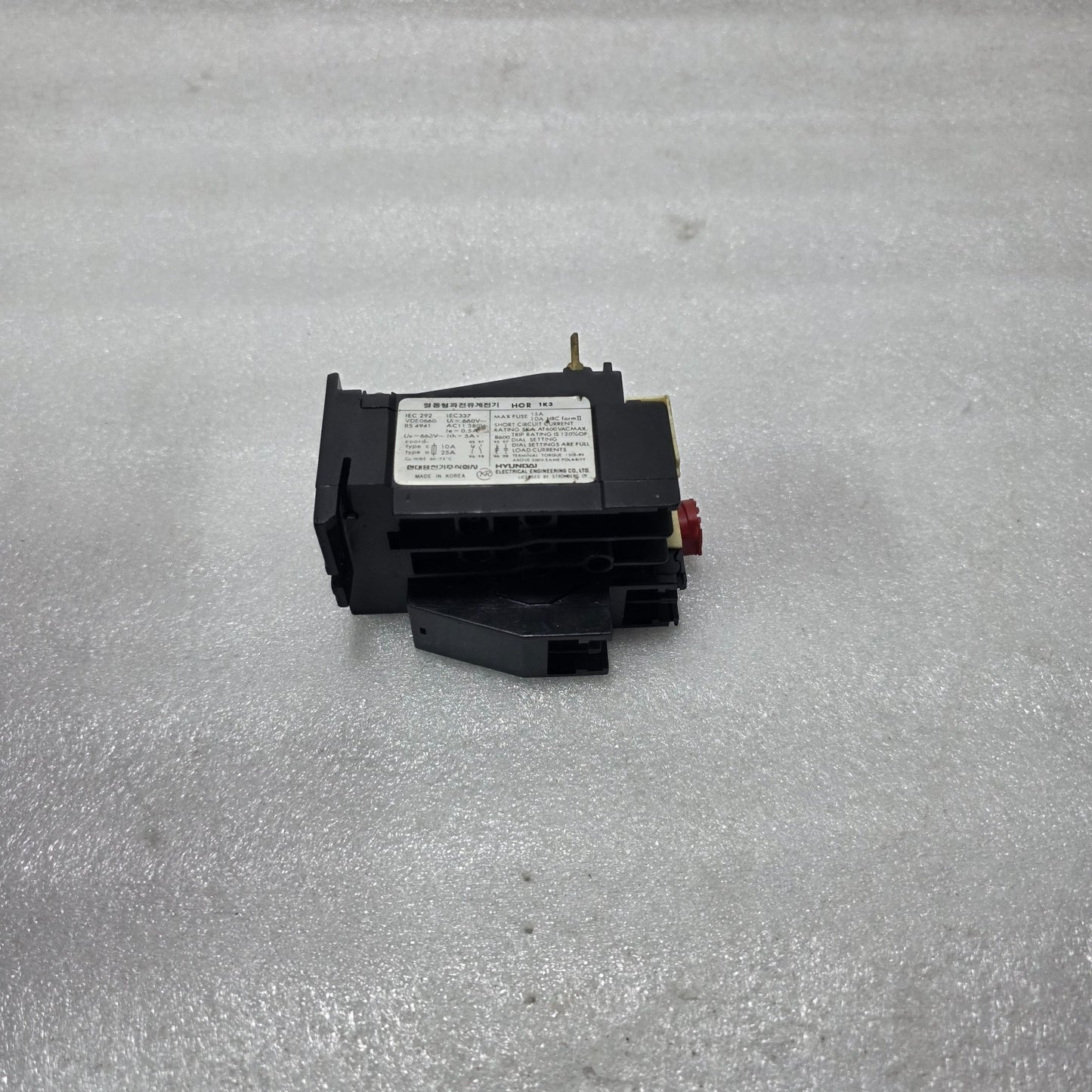 HYUNDAI HOR 1K 3 / HOR 1K3 THERMAL OVERLOAD RELAY 0.5A – 3A 1NO+1NC Up to 660V
