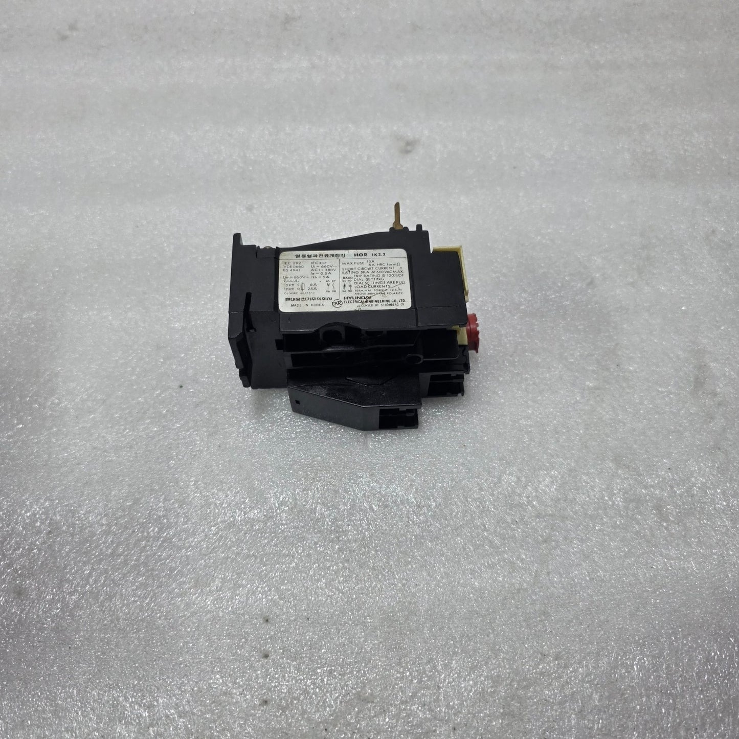 HYUNDAI HOR 1K 2.2 / HOR 1K2.2 THERMAL OVERLOAD RELAY 1.5A – 2.2A 1NO+1NC