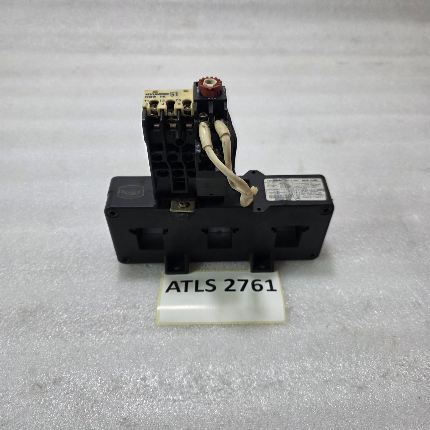 HYUNDAI HOR 1L80 THERMAL OVERLOAD RELAY WITH CT BLOCK 40A – 80A (via CT block)