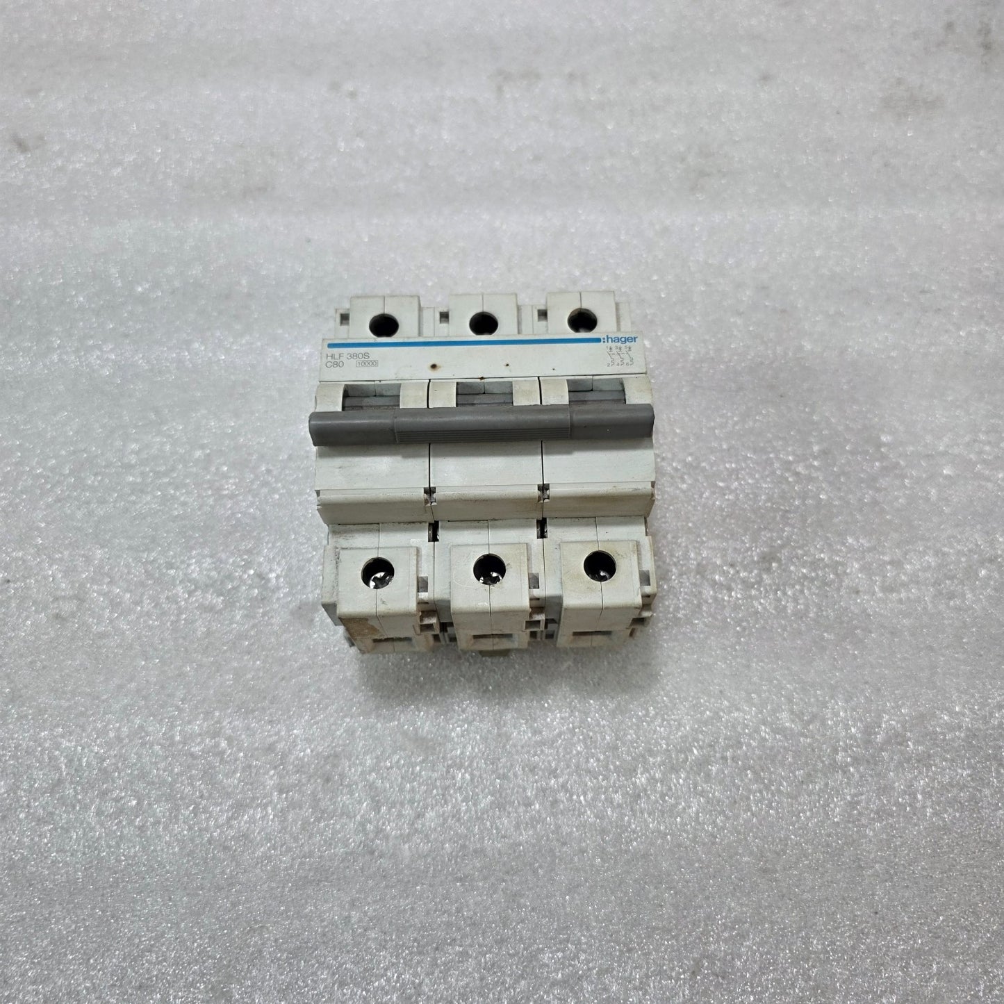 Hager HLF380S 80A 3-Pole Type C MCB Industrial Circuit Breaker