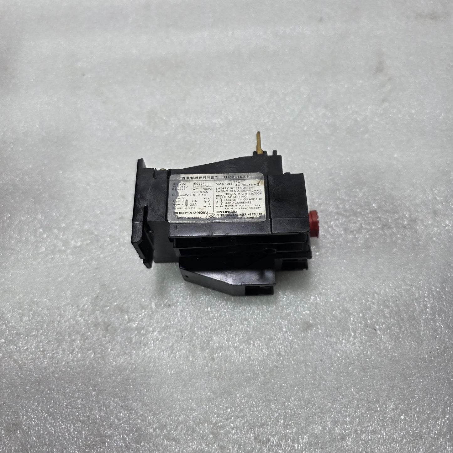 HYUNDAI HOR 1K 0.9 / HOR 1K0.9 THERMAL OVERLOAD RELAY 0.6A – 0.9A 1NO+1NC Up to