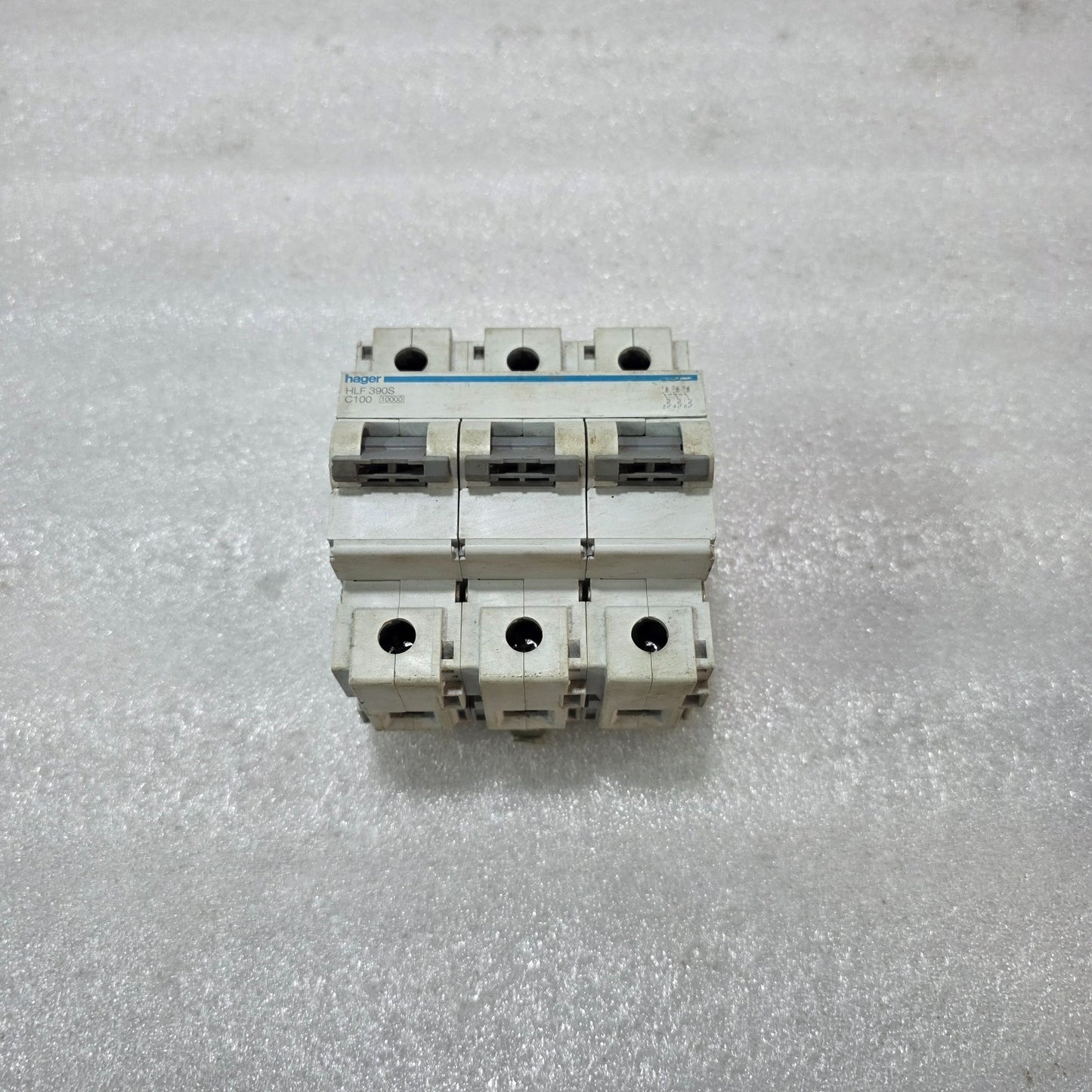 HAGER HLF390S 100A 3-POLE TYPE C MCB INDUSTRIAL CIRCUIT BREAKER