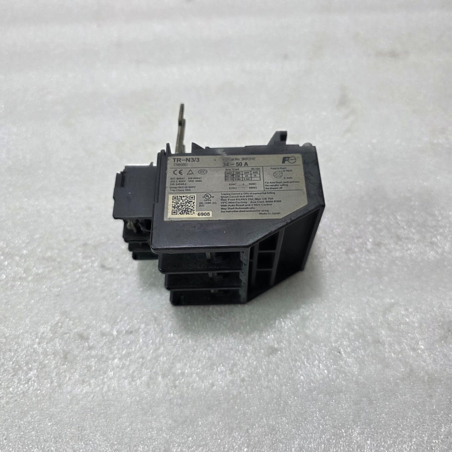 FUJI ELECTRIC TR-N3/3 / TRN3 THERMAL OVERLOAD RELAY 34A – 50A 1NO+1NC Up to 690V