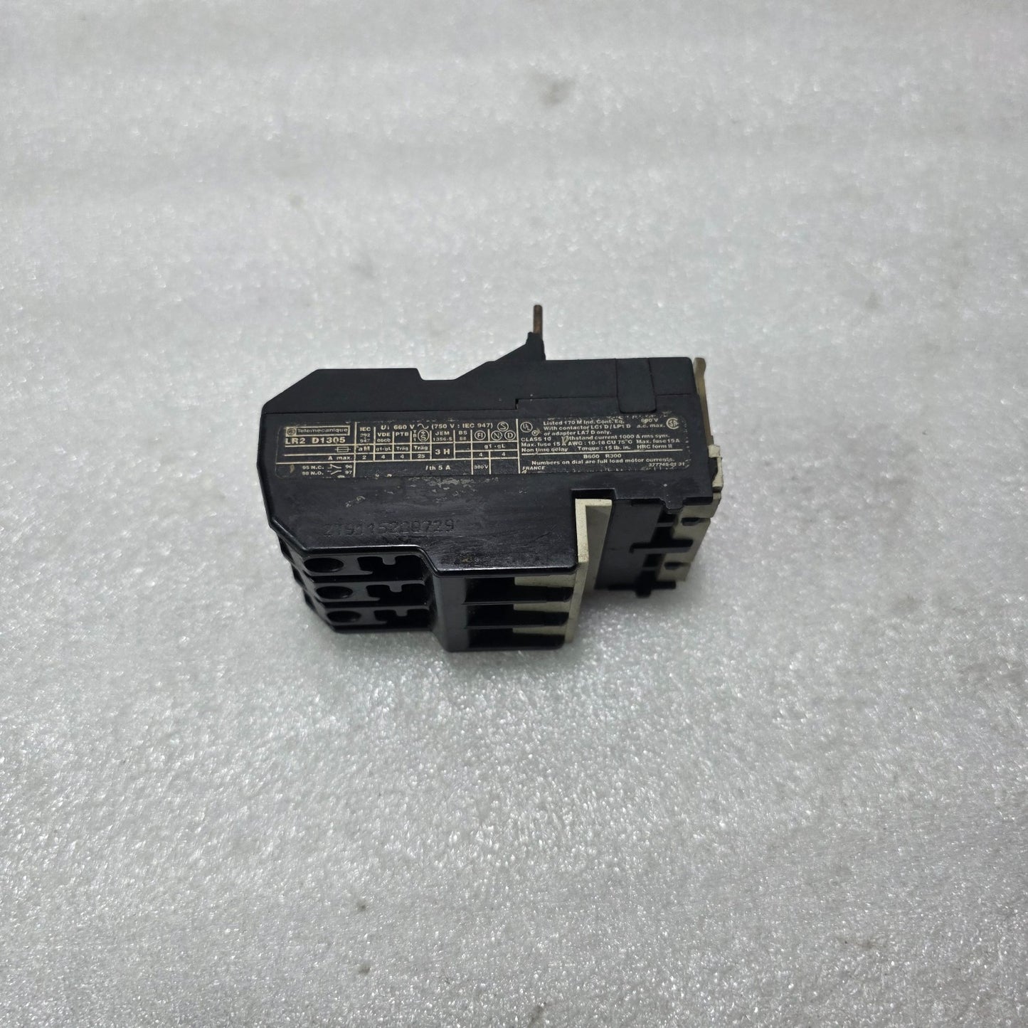 TELEMECANIQUE LR2 D13 THERMAL OVERLOAD RELAY – ADJUSTABLE 0.63–1 A, CLASS 10