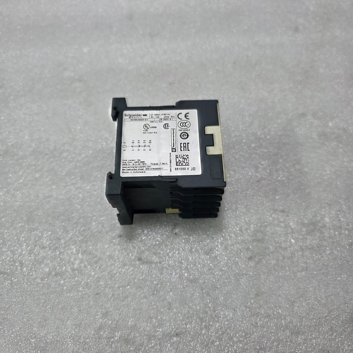 S ELECTRIC CA3KN22JD CONTROL RELAY 4-POLE 2NO+2NC 12VDC