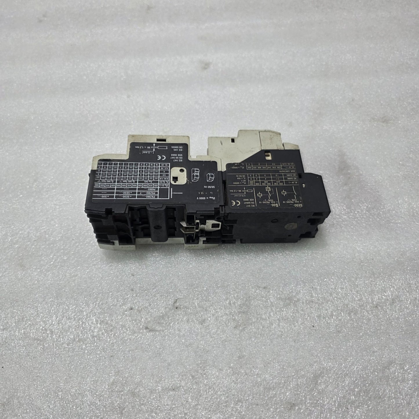 MOELLER PKZM0-16 MOTOR MANUAL STARTER 10-16A W/ SE00-11-PKZ0 CONTACTOR & NHI11-P