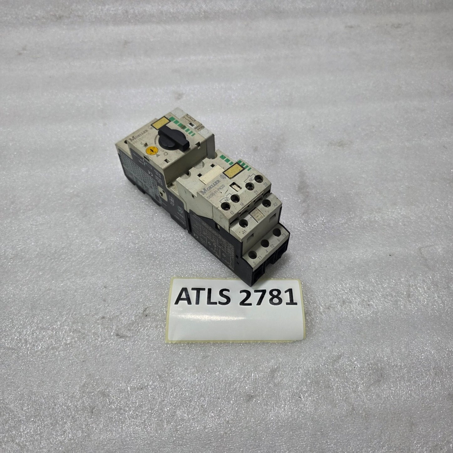 MOELLER PKZM0-16 MOTOR MANUAL STARTER 10-16A W/ SE00-11-PKZ0 CONTACTOR & NHI11-P