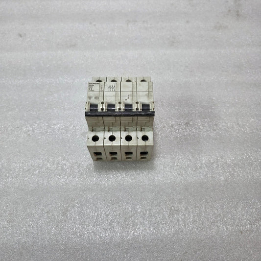 SIEMENS 5SJ64 6A 4-POLE TYPE C MCB 400V 6kA INDUSTRIAL CIRCUIT BREAKER