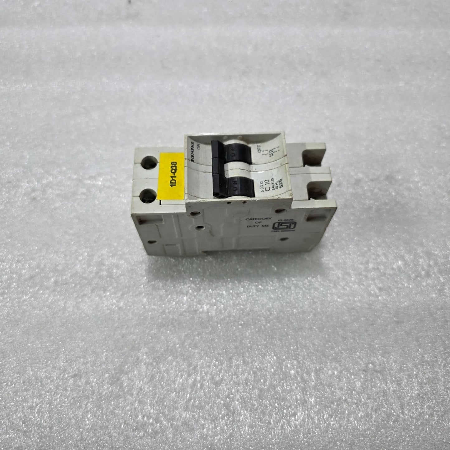 SIEMENS 5SQ22 10A 2-POLE TYPE C MCB 240V 415V 3kA INDUSTRIAL CIRCUIT BREAKER