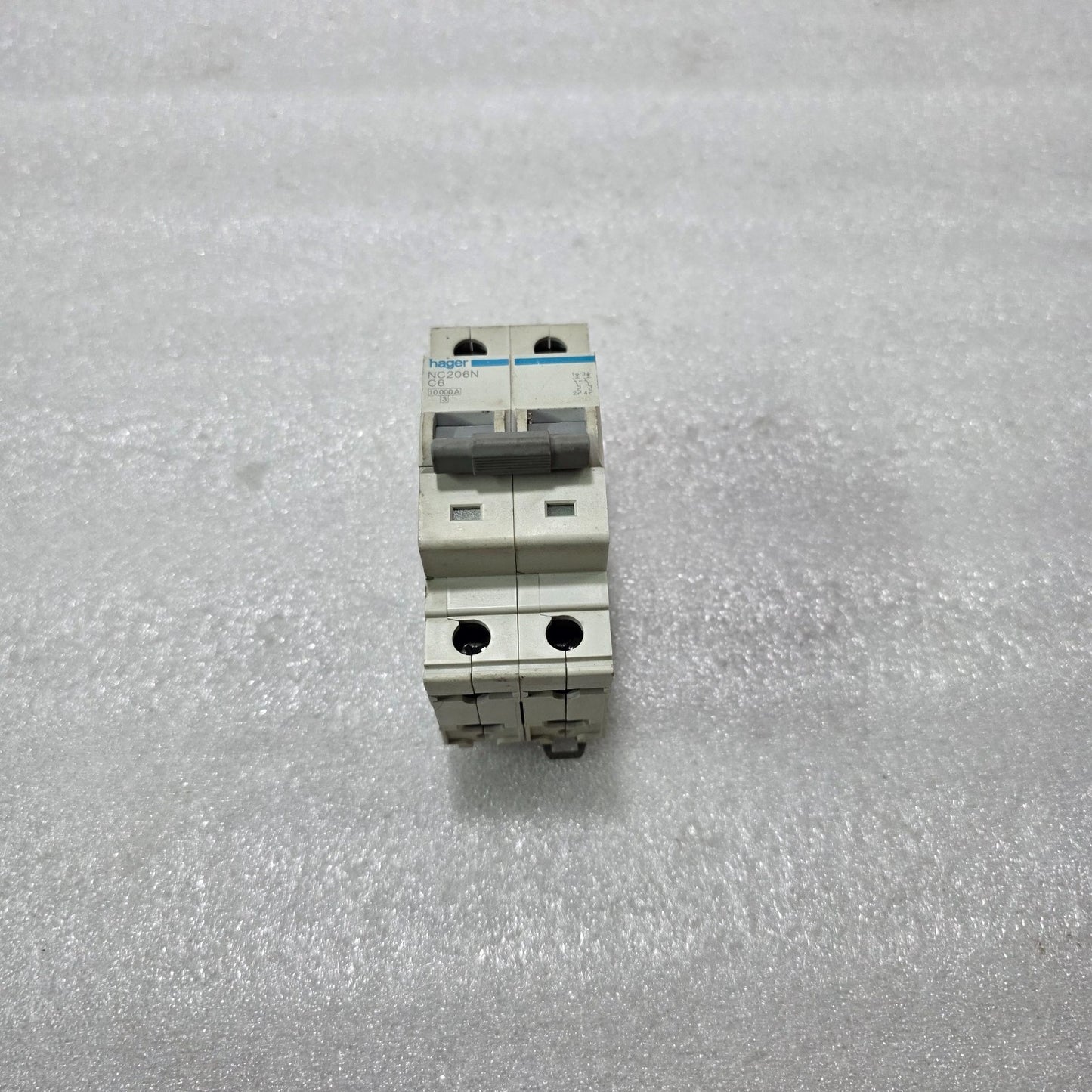 HAGER NC206N 6A 2-POLE TYPE C MCB 10kA INDUSTRIAL CIRCUIT BREAKER