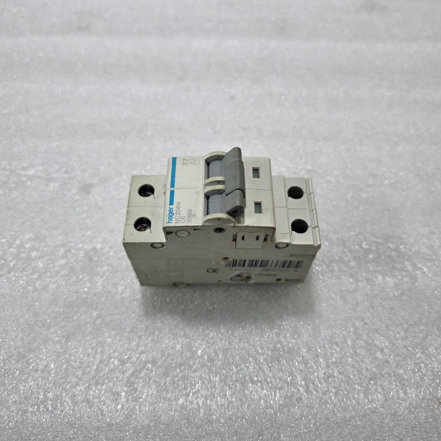 HAGER NC206N 6A 2-POLE TYPE C MCB 10kA INDUSTRIAL CIRCUIT BREAKER