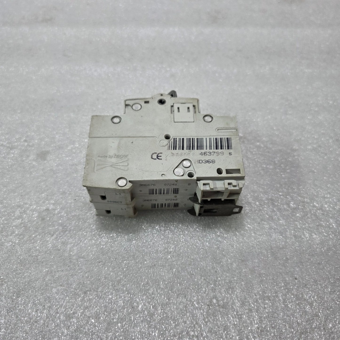 HAGER NC206N 6A 2-POLE TYPE C MCB 10kA INDUSTRIAL CIRCUIT BREAKER