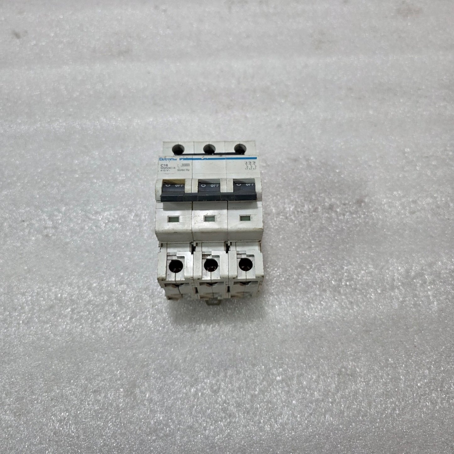 ELETROMAR WMN3C16 16A 3-POLE TYPE C MCB 415V 10kA INDUSTRIAL CIRCUIT BREAKER